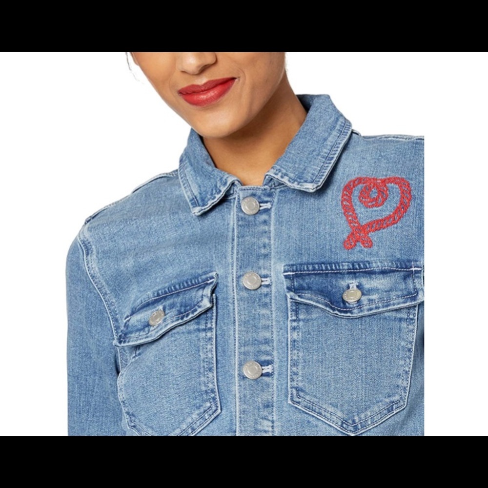 J Crew NWT Mercantile Cropped Embroidered Jacket - Picture 3 of 7